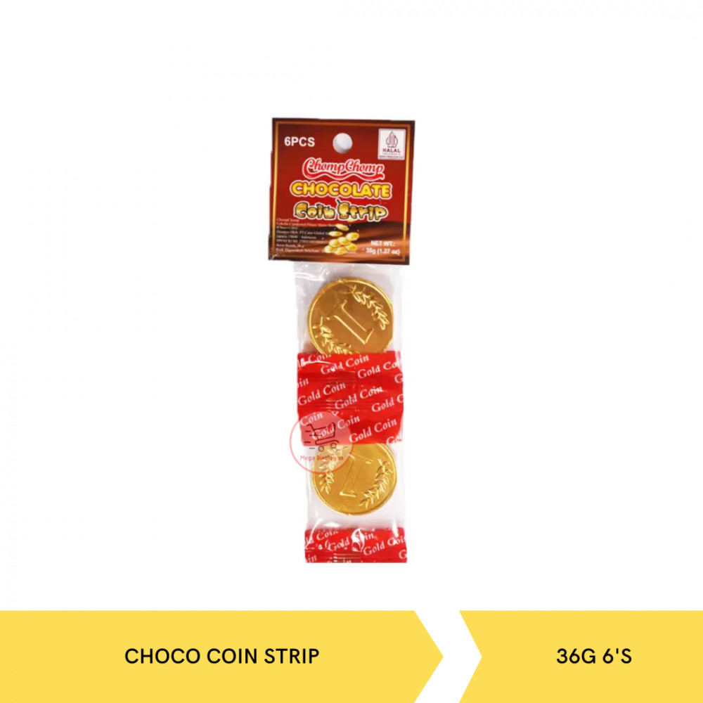 CHOMP CHOMP CHOCO COIN STRIP 36G/6`S X 60