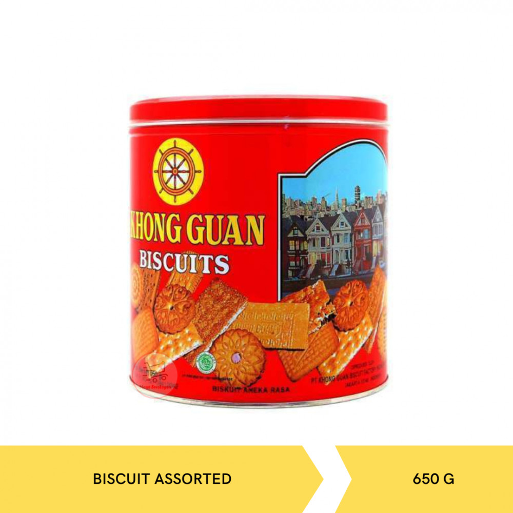 KHONGGUAN BISCUIT ASSORTED TIN 650G X 6