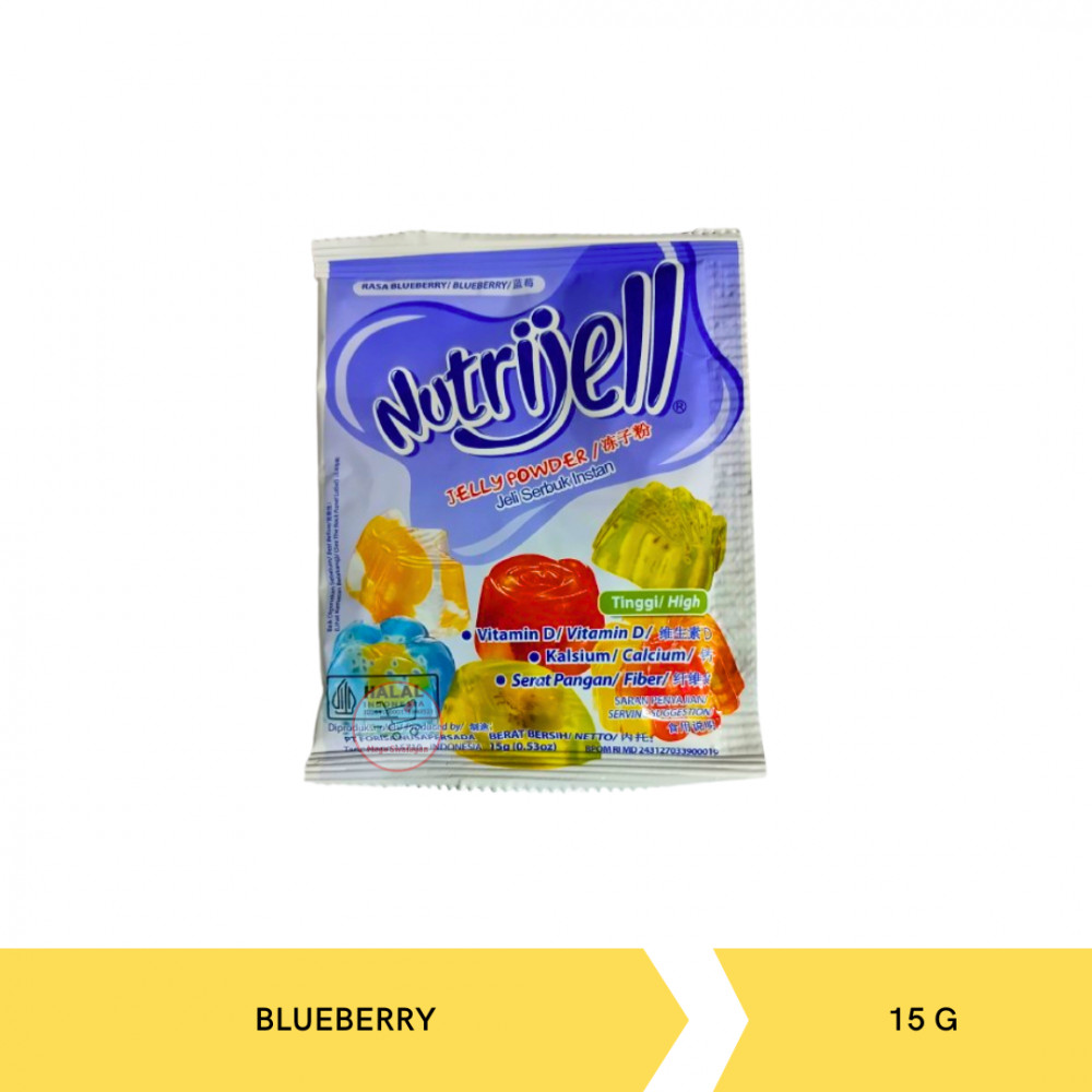 NUTRIJELL JELLY  BLUEBERRY 15G X 12 X 12KTK