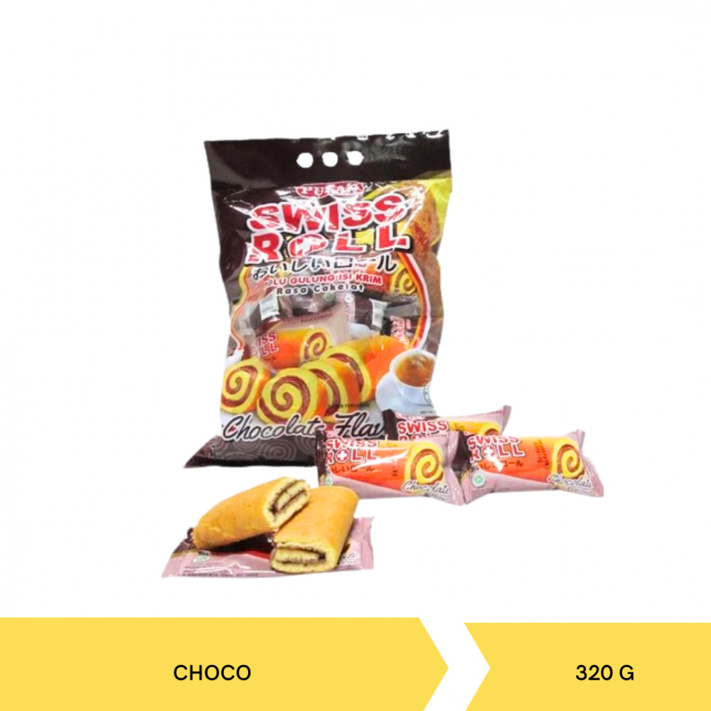PUSAN SWISS ROLL CHOCO 320G X 8