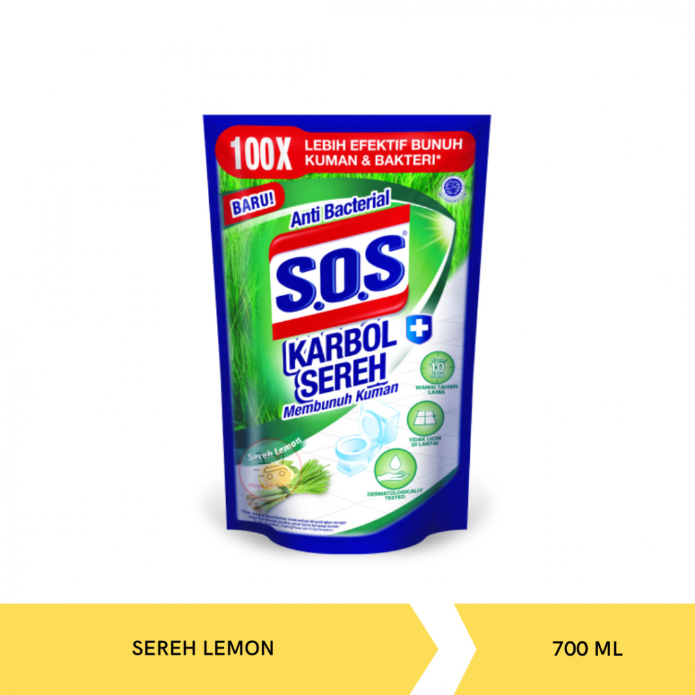 SOS KARBOL SEREH LEMON POUCH 700ML X 12