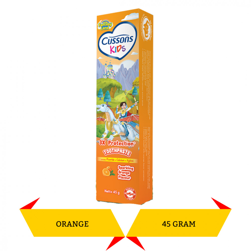 CUSSONS KID T.PASTE SPARKLING ORANGE 45G