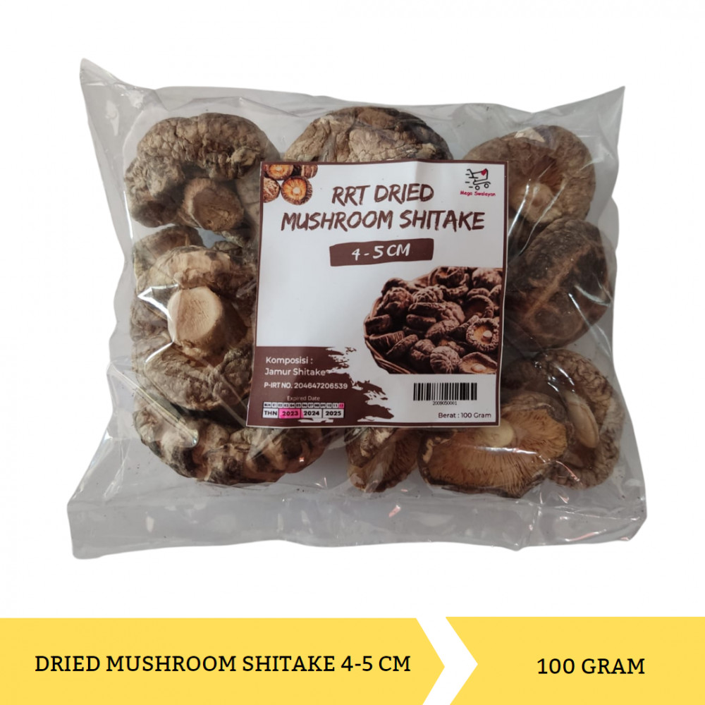 RRT DRIED MUSHROOM SHITAKE TG 100G 4-5CM X 30