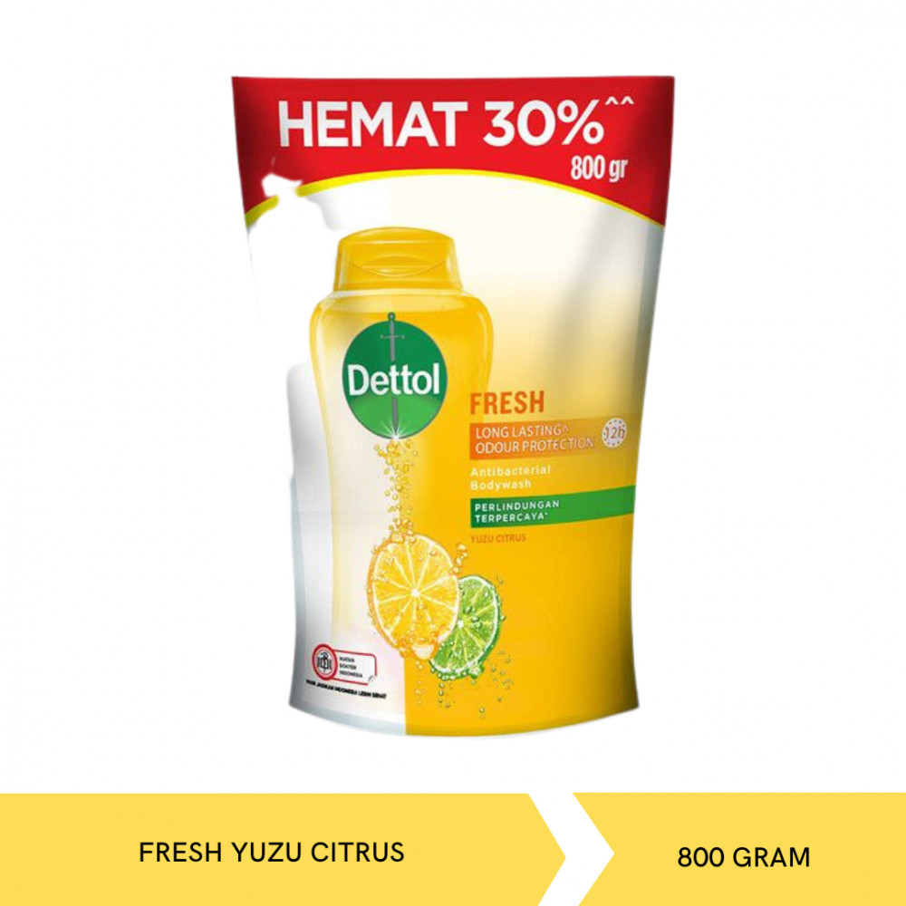 DETTOL BW FRESH YUZU CITRUS POUCH 800G X 12