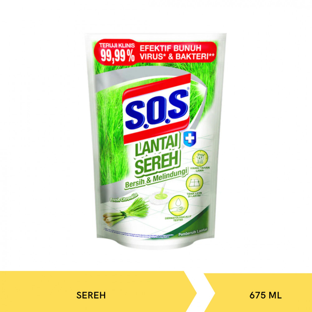 SOS FLOOR SEREH POUCH 675ML X 12