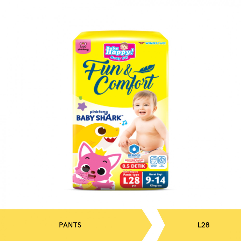 BABY HAPPY PANTS CHARACTER L28  X 4