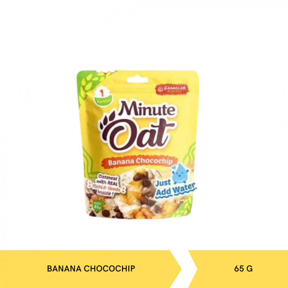 GRANOLAB MINUTE OAT BANANA CHOCOCHIP 65G X 12