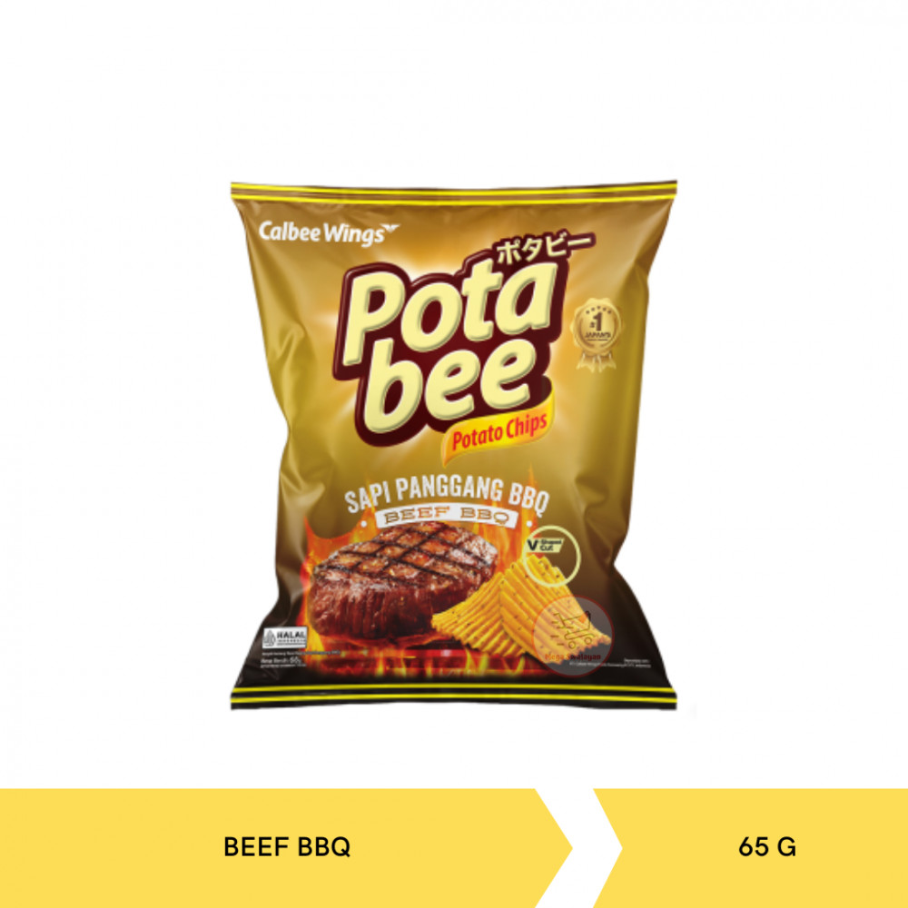 POTABEE POTATO CHIPS BBQ BEEF 65G X 30