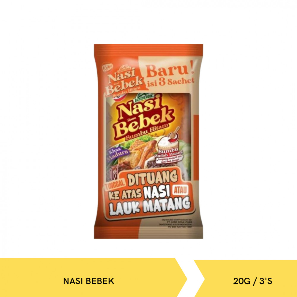KOBE BUMBU ADUK NASI BEBEK 20G/3SX40
