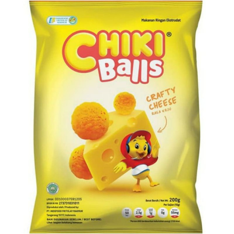 CHIKI BALLS CRAFTY CHEESE 200G  X 12