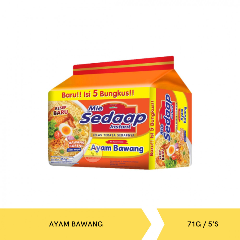 SEDAAP MIE AYAM BAWANG PACK 71G/5`SX8