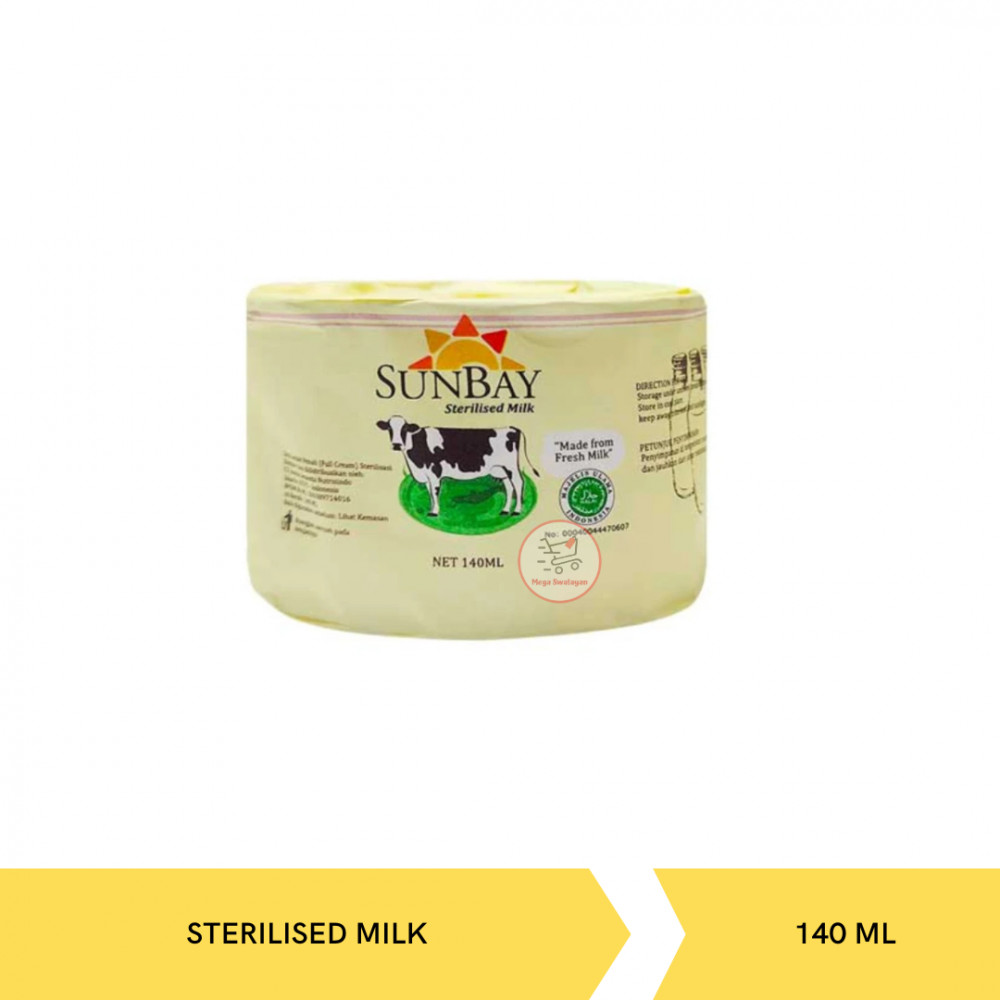 SUNBAY STERILISED MILK TIN 140ML X 96