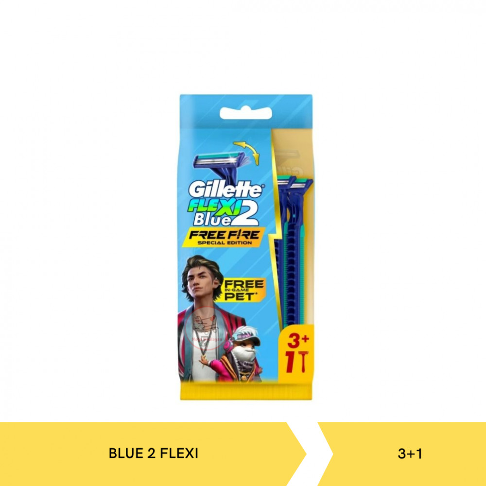 GILLETTE BLUE II FLEXI 3+1`S