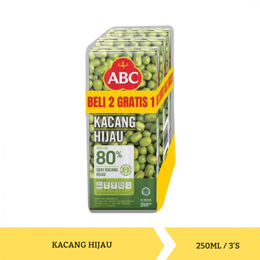 ABC SARI KACANG HIJAU B2G1 PACK/3 250ML X 8