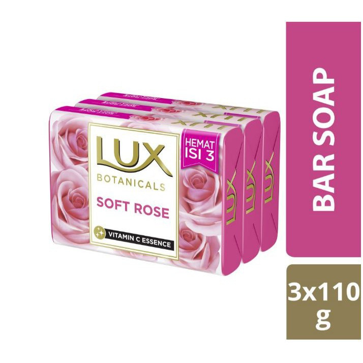 LUX SOAP PINK SOFT ROSE PACK 100G/3`S X 32
