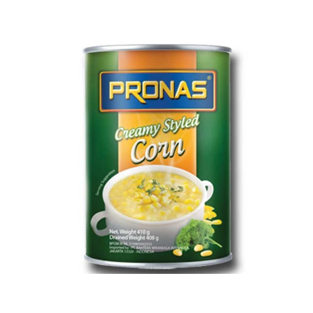 PRONAS CREAMY STYLED CORN 410G X 24