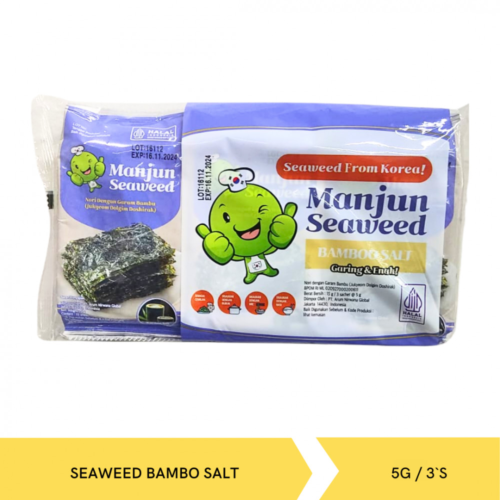 MANJUN SEAWEED BAMBO SALT PACK 5G/3`S X 32