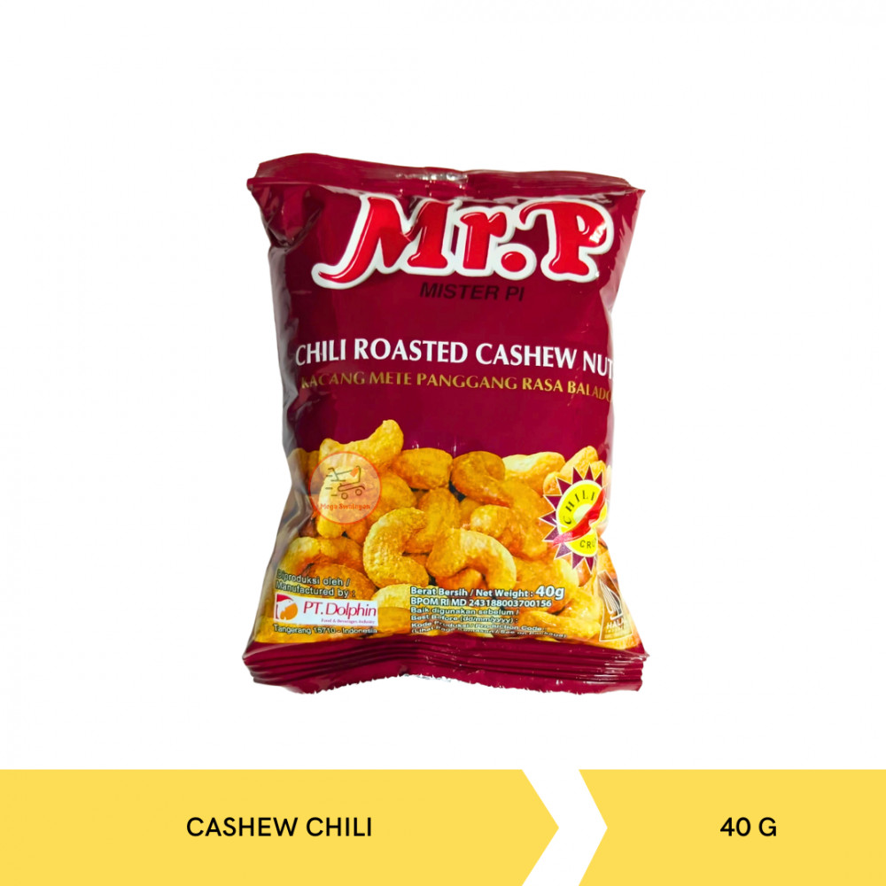 MR.P CHILI ROASTED CASHEW NUTS 40GX 10 X6