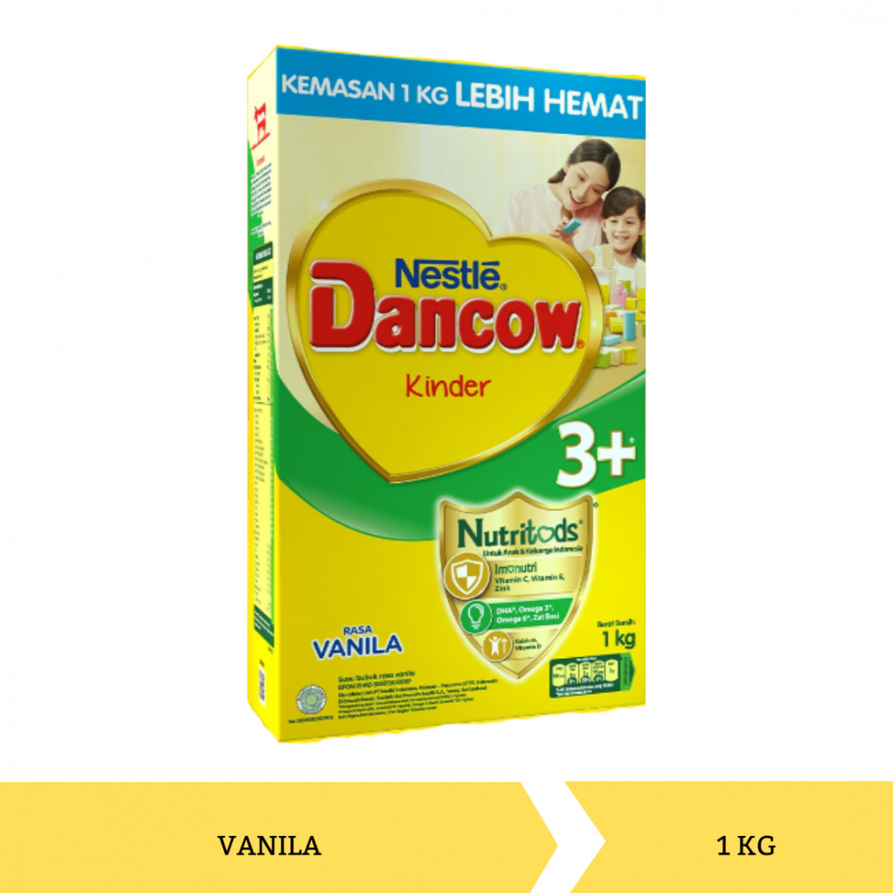 DANCOW KINDER 3+ VANILA 1KG X 12