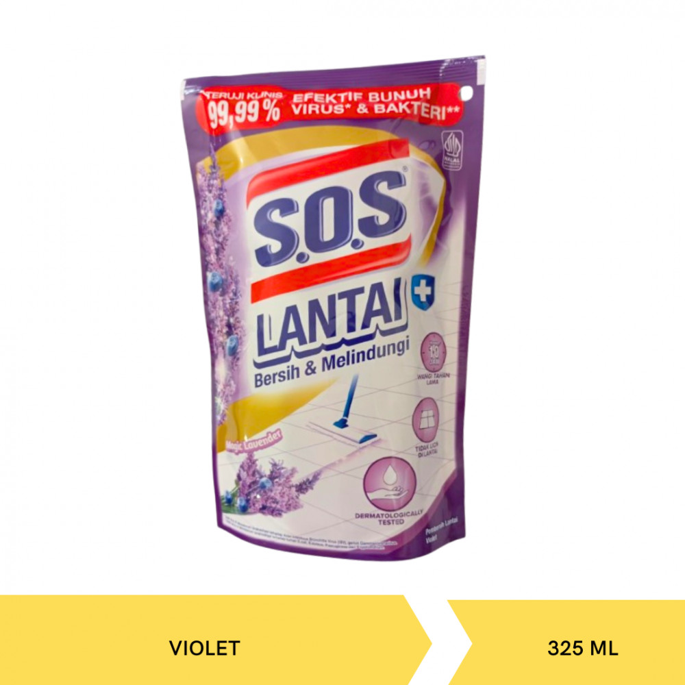 SOS FLOOR LAVENDER GARDEN POUCH 325ML X 12