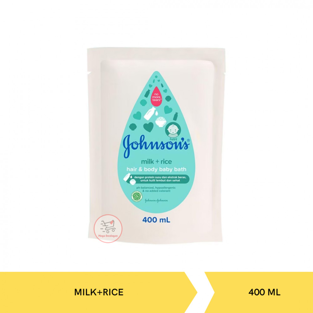 JOHNSON BABY BATH MILK+RICE REFILL 400ML