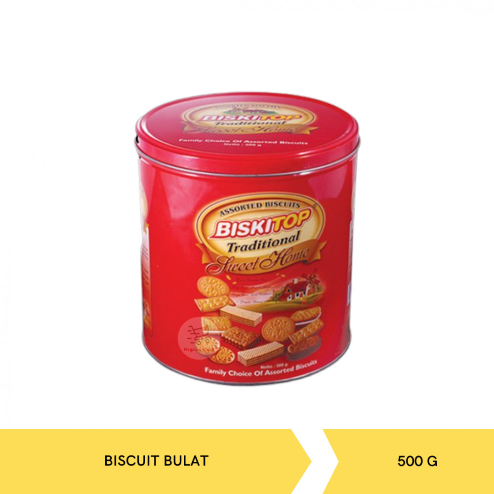 BISKITOP BISCUIT BULAT 500G X 6