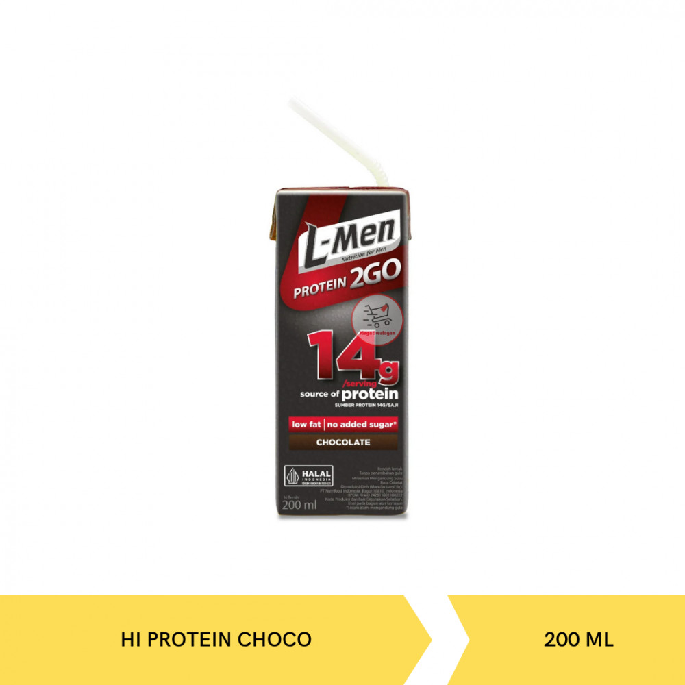 L-MEN 2GO UHT HI PROTEIN CHOCO 200ML X24