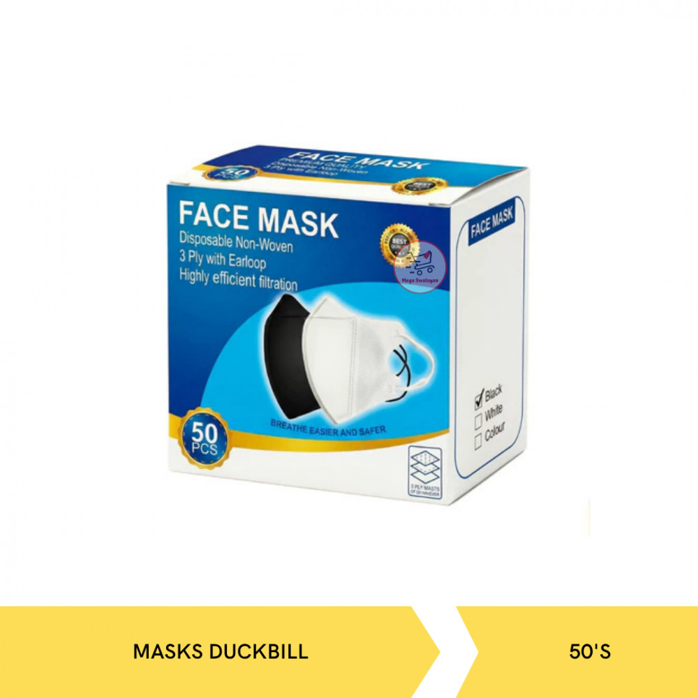 FACE MASKS DUCKBILL 3 PLY KTK 50`S