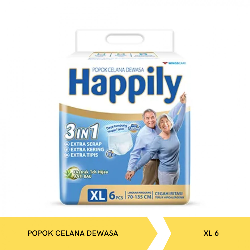HAPPILY POPOK CELANA DEWASA 3IN1 XL6 X 6