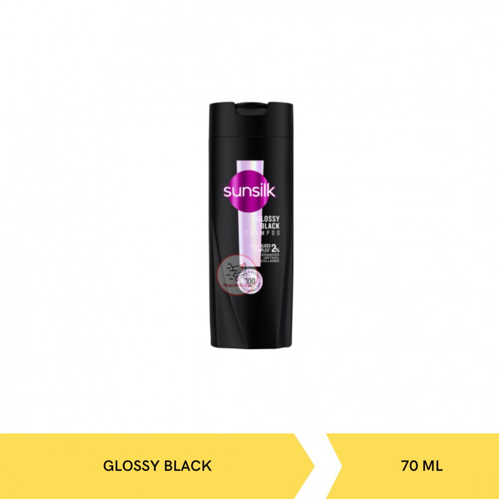 SUNSILK SHP GLOSSY BLACK 70ML X 48