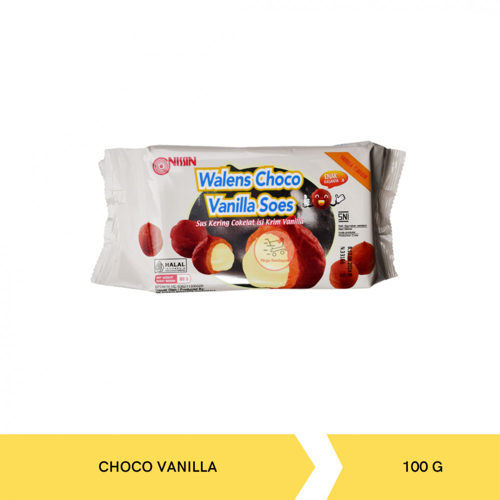 NISSIN WALLENS CHOCO SOES VANILA 100GX 30