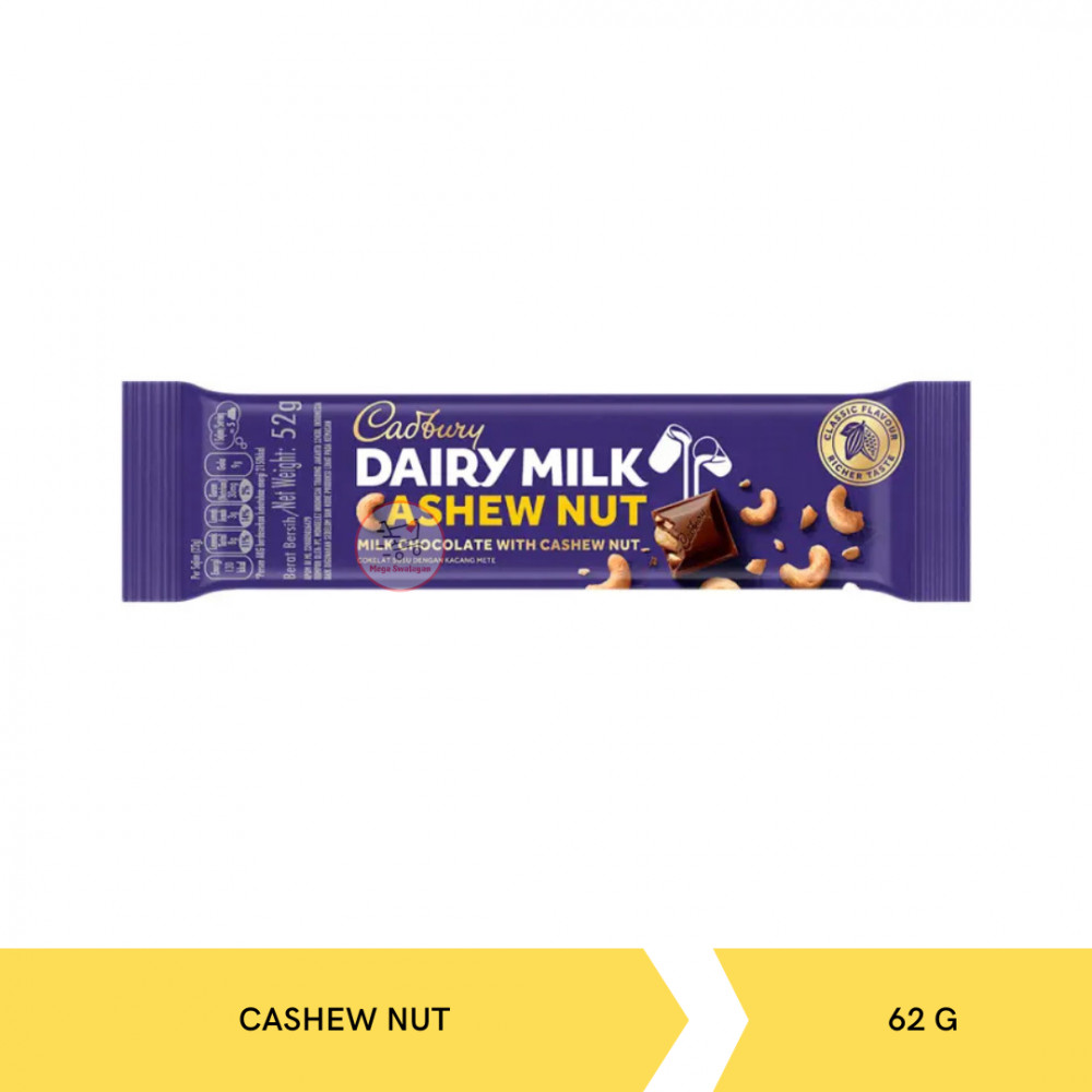 CADBURY DAIRY MILK CASHEW NUT 62G X 24