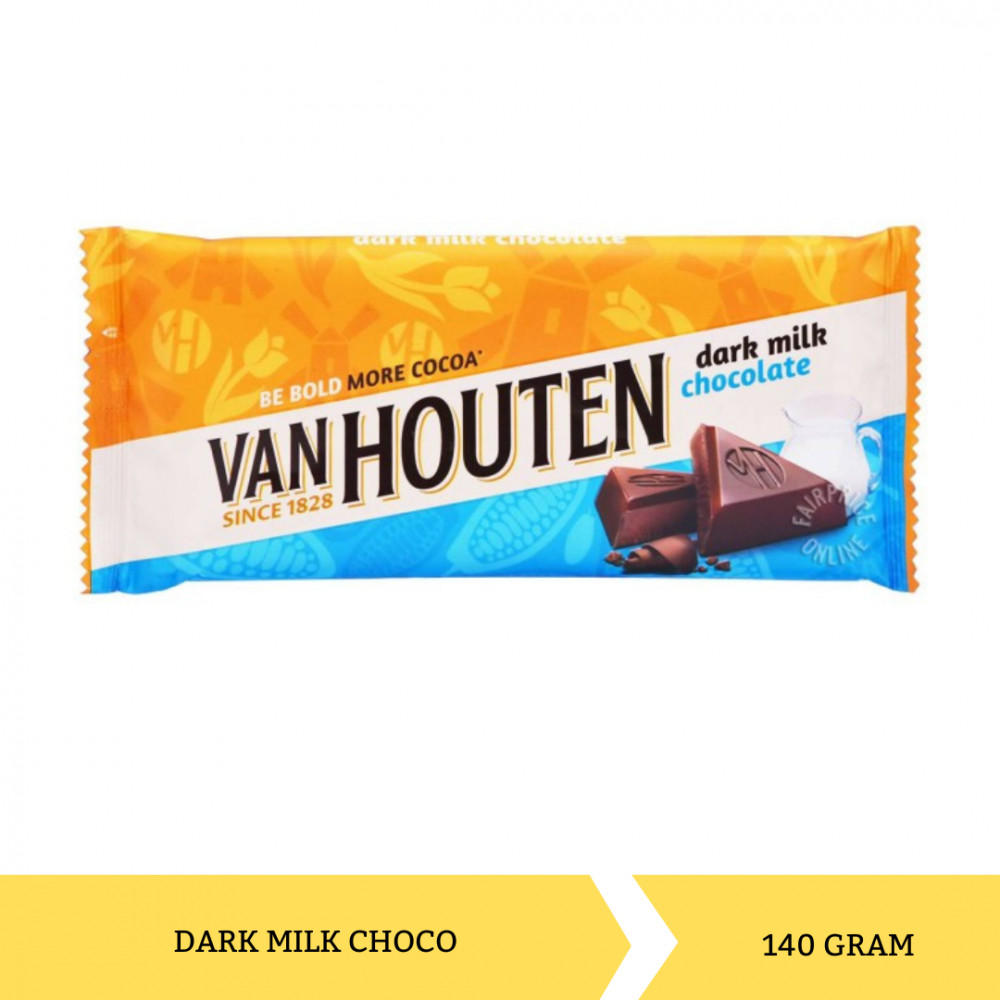 VAN HOUTEN DARK MILK CHOCO 140G X10