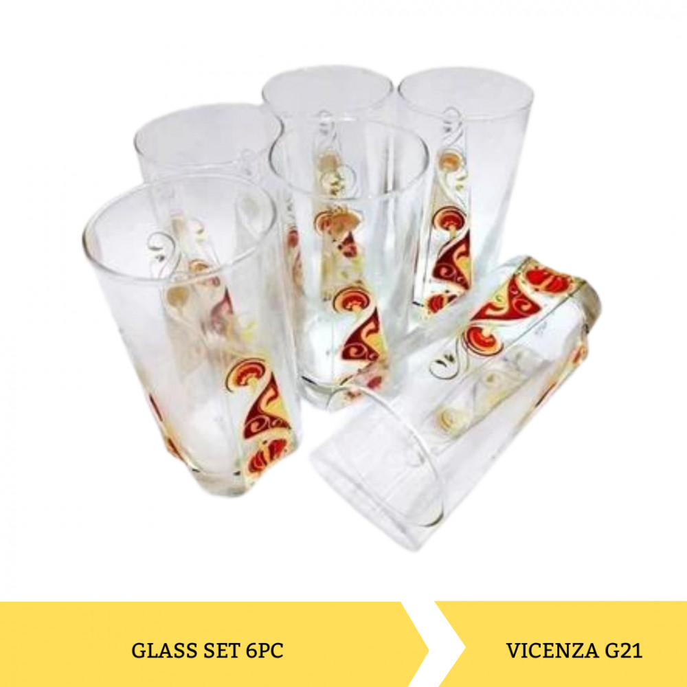 VICENZA G21 GLASS SET 6PC