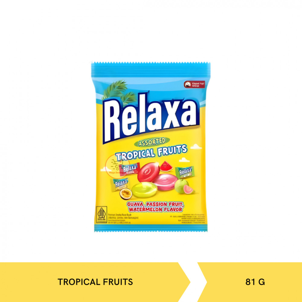 RELAXA CANDY TROPICAL FRUITS 81G X 24