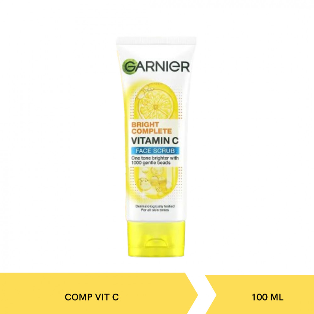 GARNIER BRIGHT COMP VIT C FACE SCRUB 100ML X 12