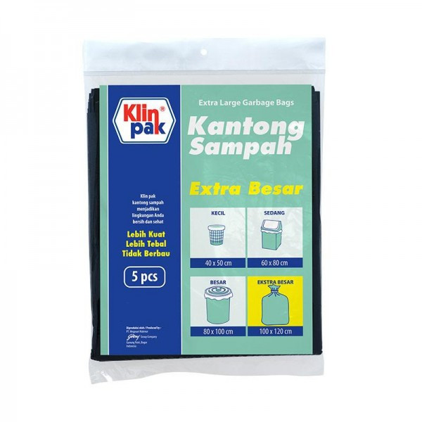 KLINPAK KANTONG SAMPAH EXT BSR PACK/5`S 100X120CM X 24