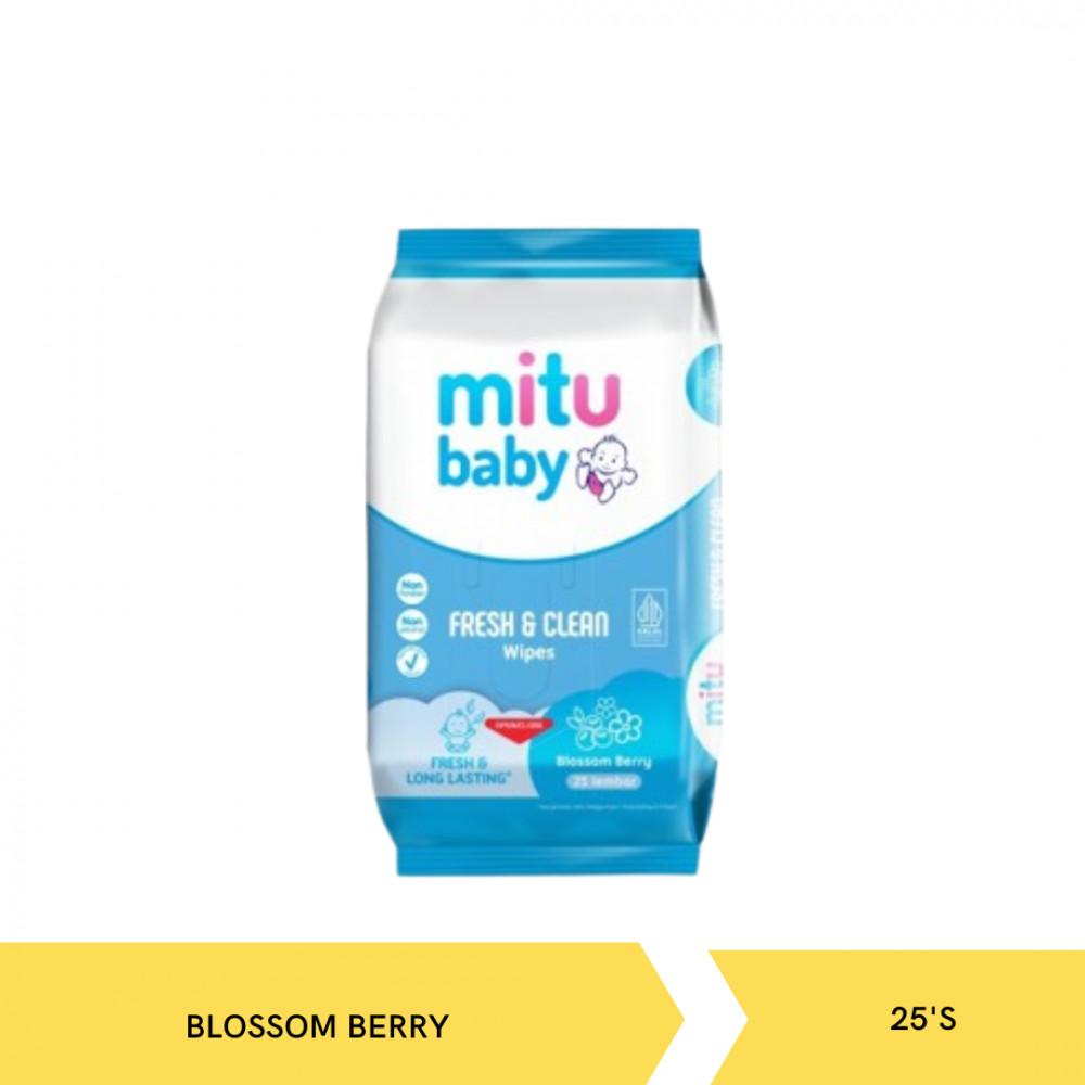MITU BABY WIPES F&C BLOSSOM BERRY 25`S