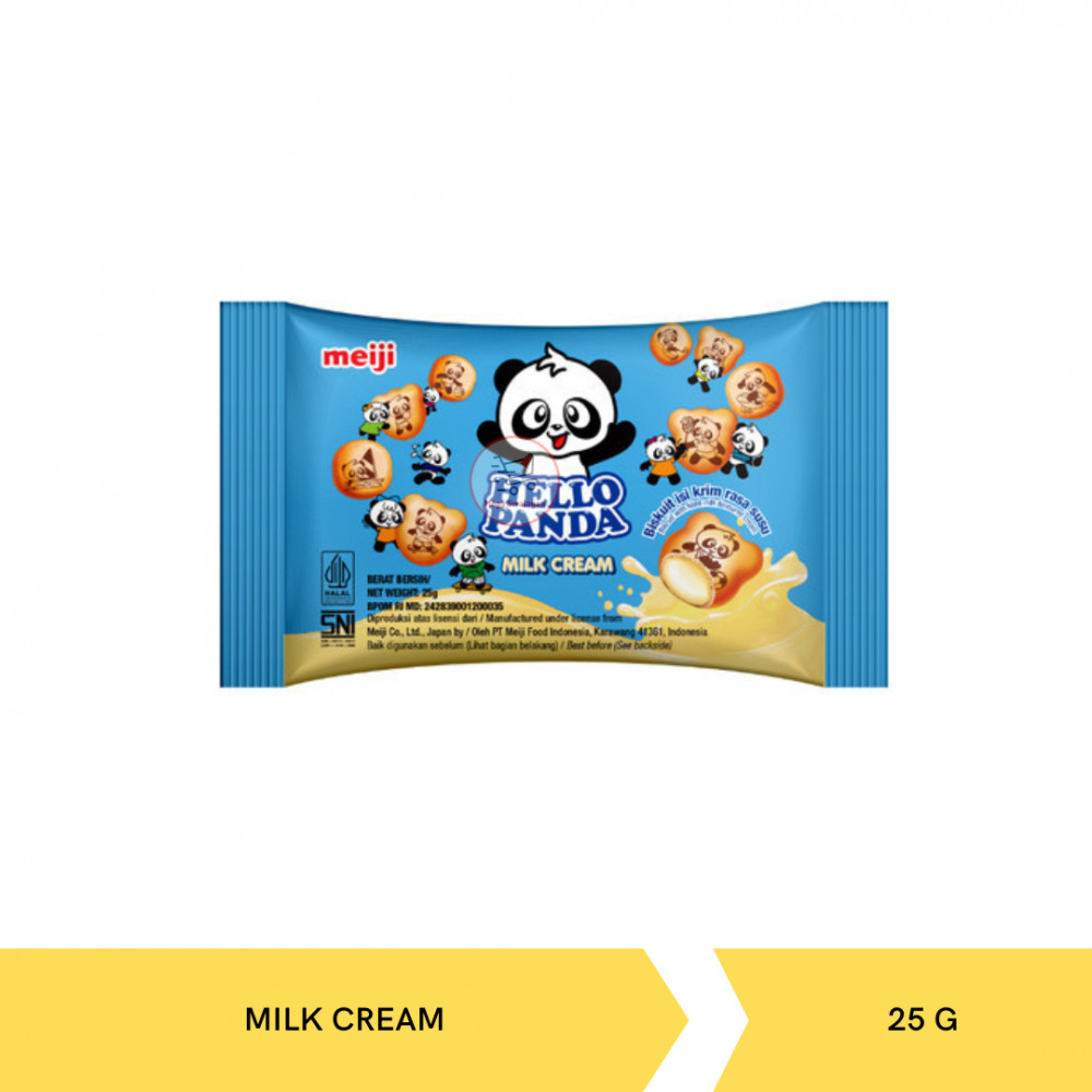 MEIJI HELLO PANDA MILK CREAM  25G X 12