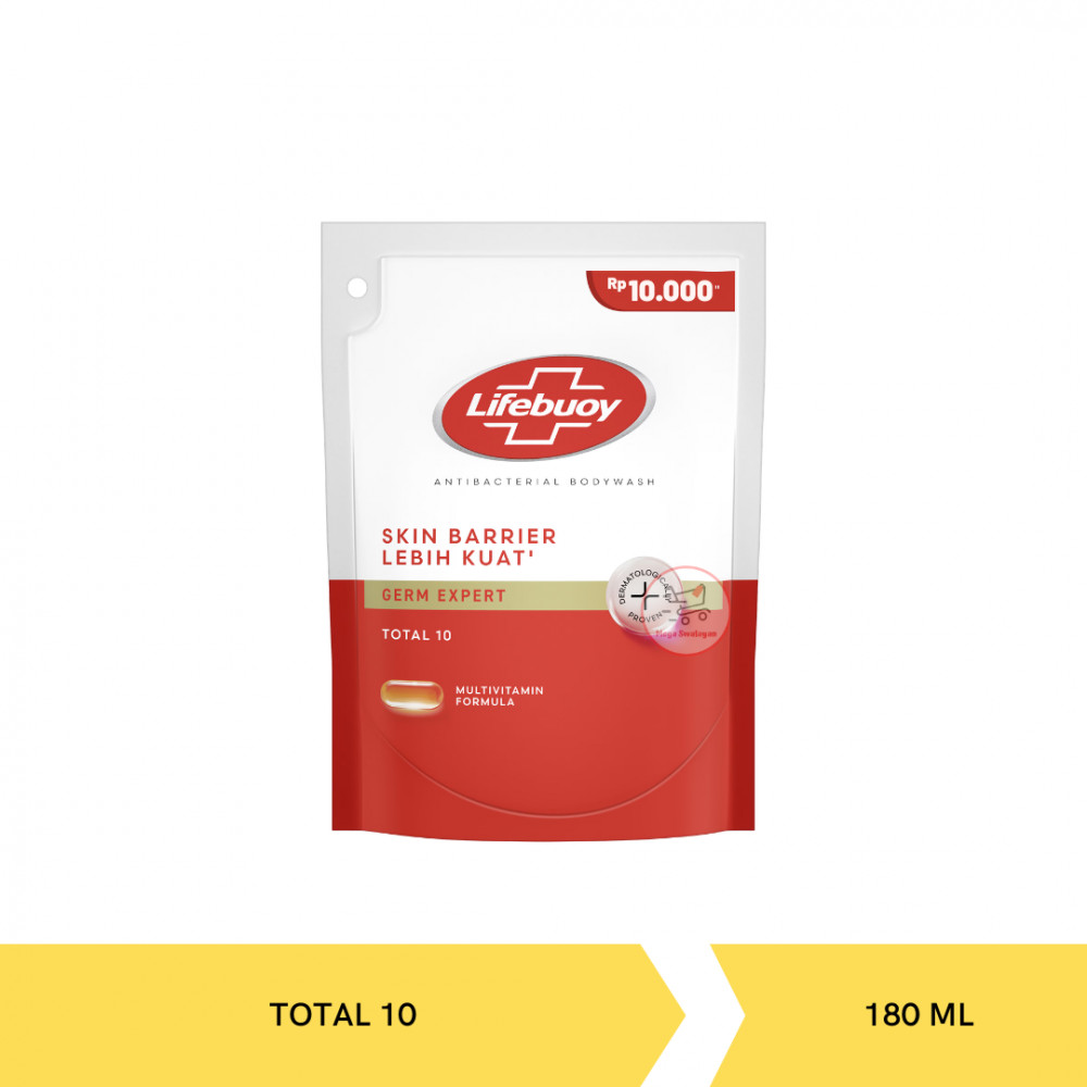 LIFEBUOY BW TOTAL10 ANTI BAKTERI POUCH 180ML