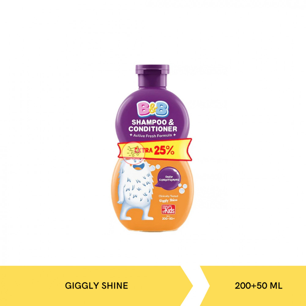 B&B SHP&COND GIGGLY SHINE 200+50ML X 36