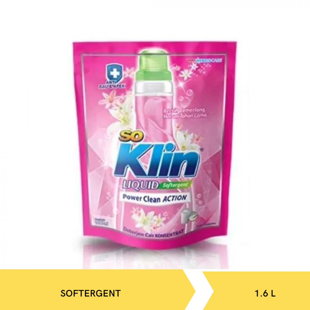 SOKLIN LIQ DET SOFTERGENT POUCH 1.6L X 6