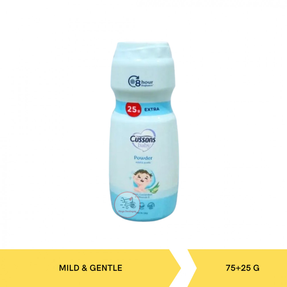 CUSSONS BABY POWDER MILD & GENTLE 75G+25G