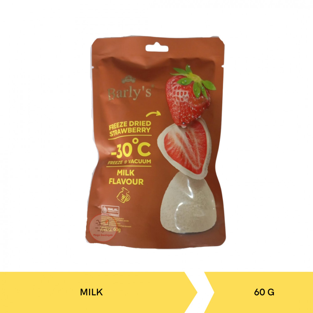 BARLY`S FREEZE DRIED STRAW MILK 60G X 40