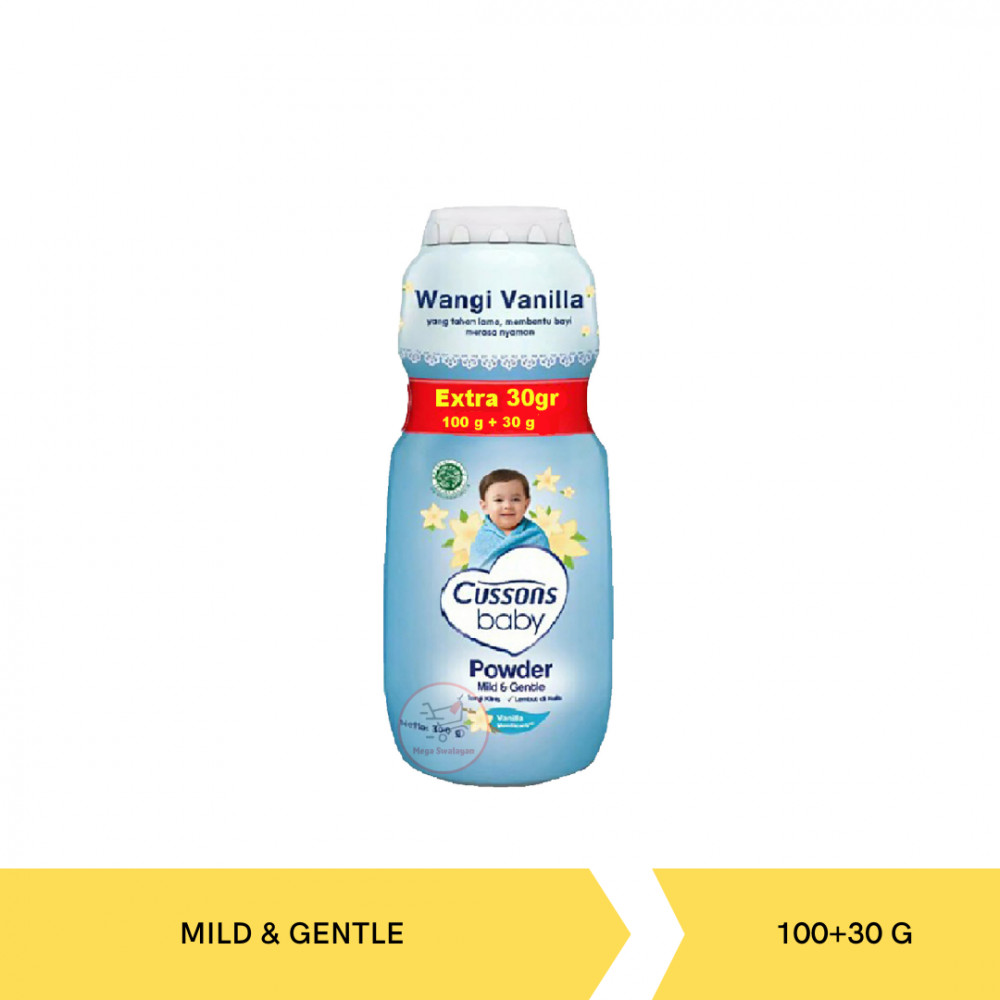 CUSSONS BABY POWDER MILD&GENTLE 100+30G