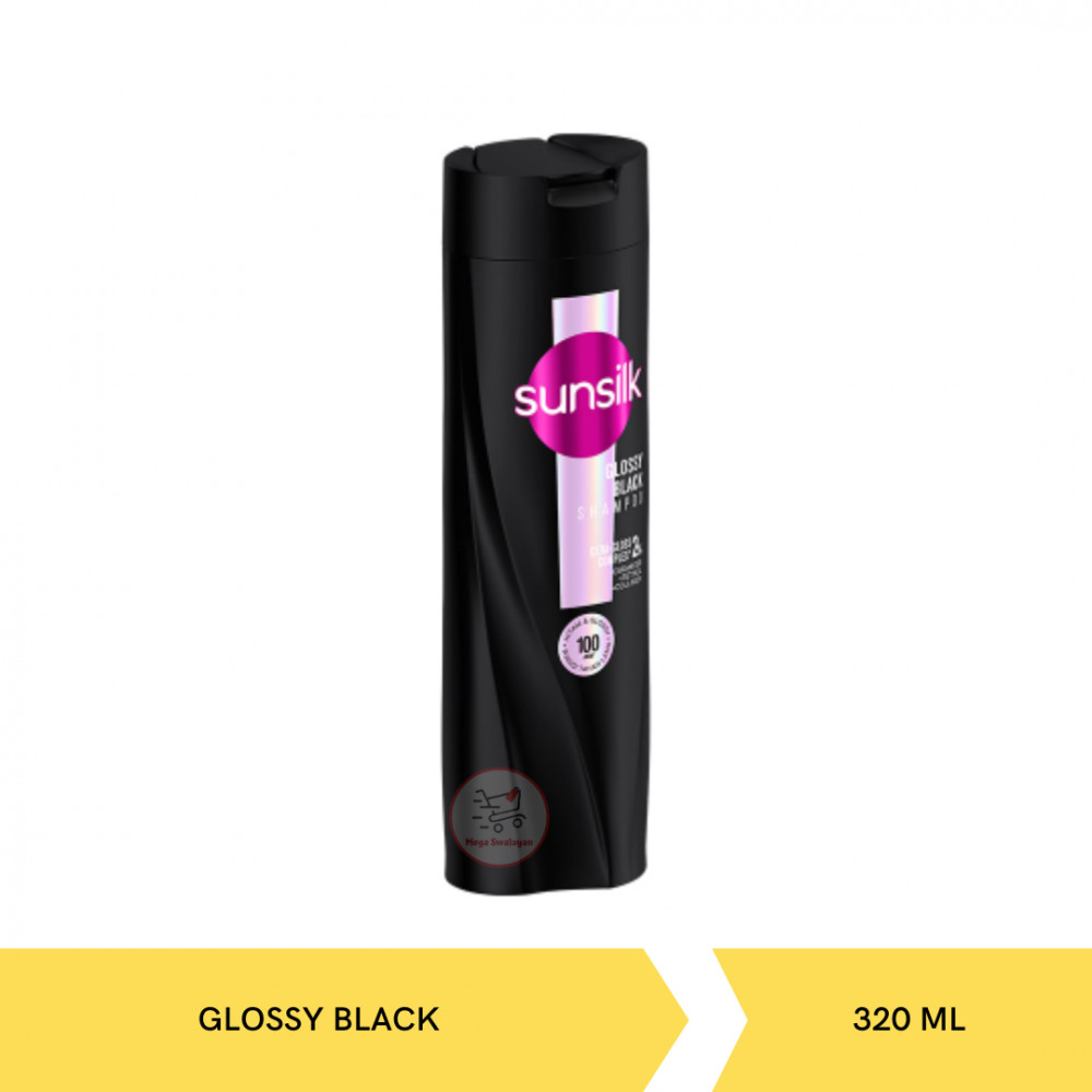SUNSILK SHP GLOSSY BLACK 320ML X 18