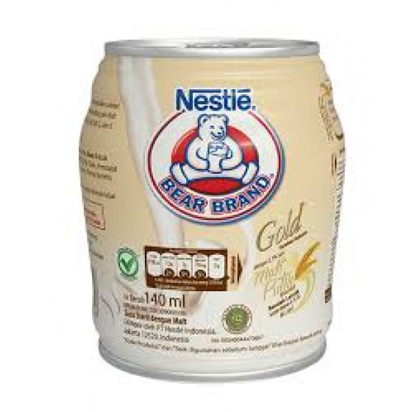 BEAR BRAND GOLD MALT PUTIH 140ML X 24