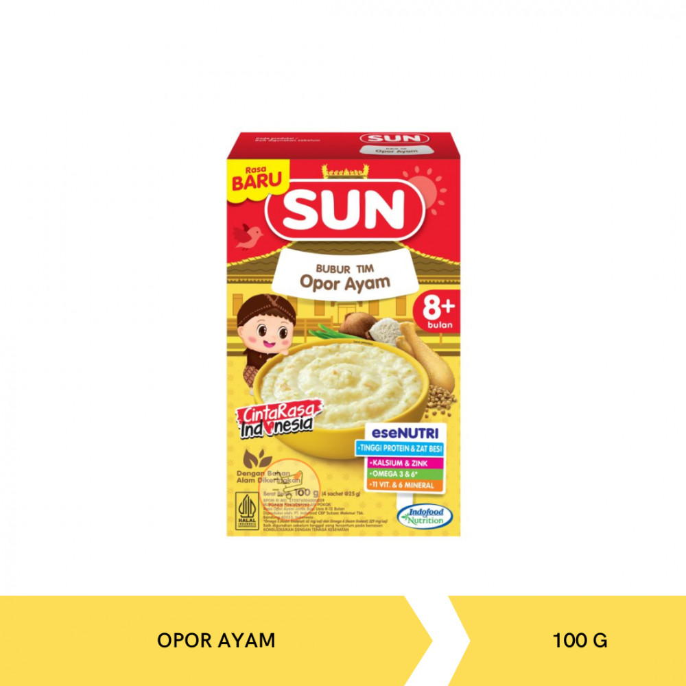 SUN BUBUR 8+ TIM OPOR AYAM 100G X 24