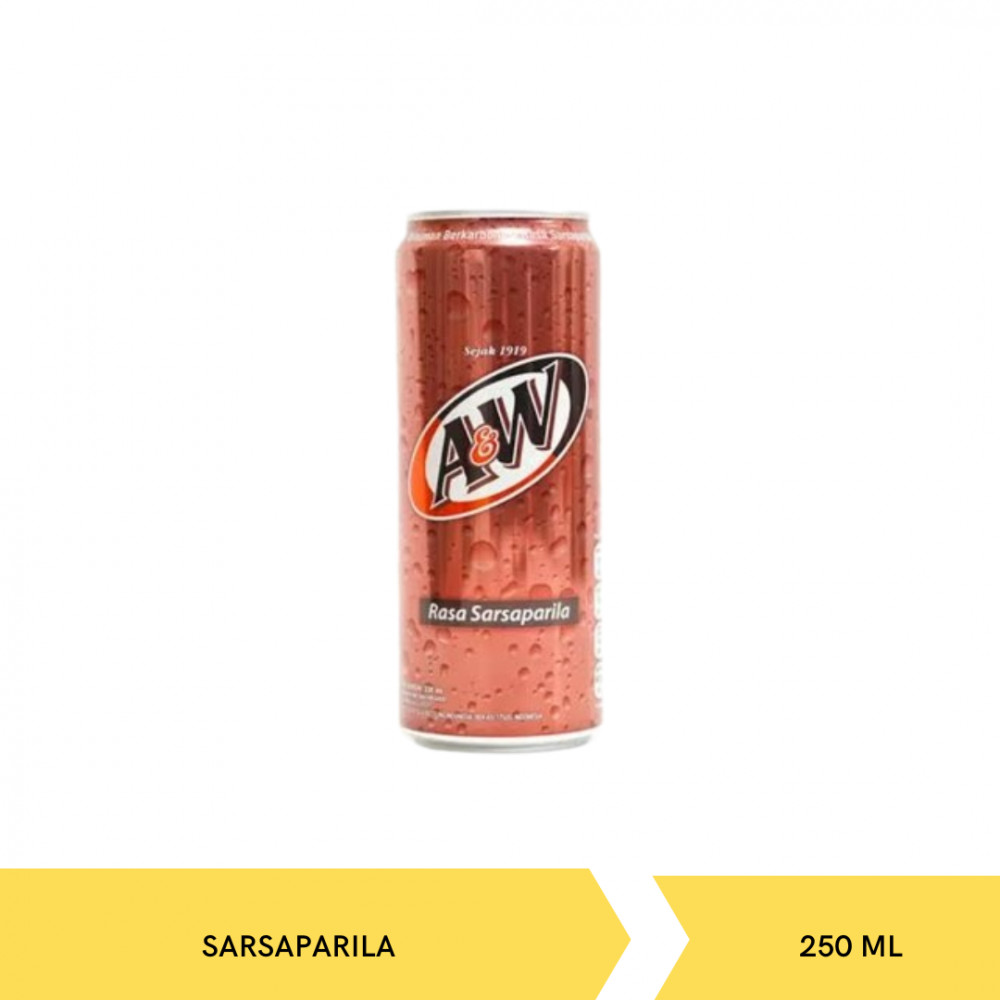 A&W SARSAPARILA TIN 250ML X 24