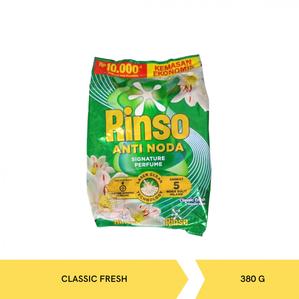 RINSO AN PWD CLASSIC FRESH 380G X 12